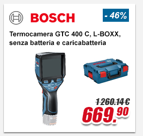 Bosch Termocamera GTC 400 C, L-BOXX, senza batteria e caricabatteria