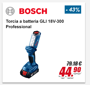 Bosch Torcia a batteria GLI 18V-300 Professional