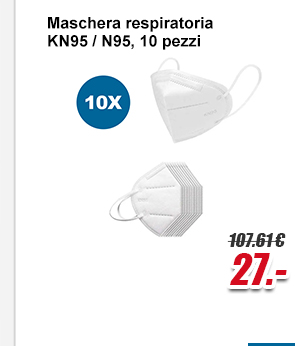 Maschera respiratoria KN95 / N95, 10 pezzi