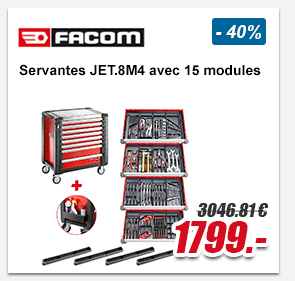 Facom Servantes JET.8M4 avec 15 modules