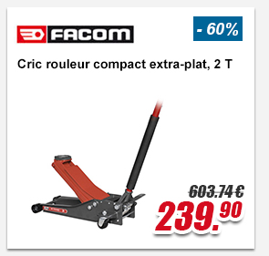 Facom Cric rouleur compact extra-plat, 2 T