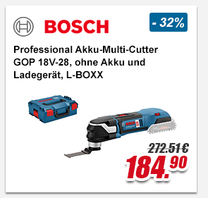Bosch Professional Akku-Multi-Cutter GOP 18 V-28, in L-BOXX, ohne Akku und Ladeger&auml;t